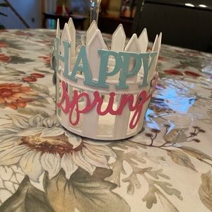Happy Spring Candle Holder